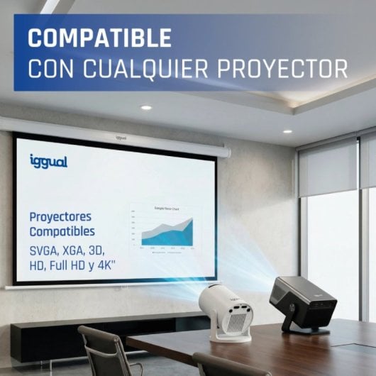 iggual Manual Screen 4:3 112" 200x200 cm