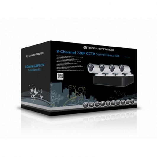 Conceptronic Kit de Videovigilancia 8 canales + 1TB HDD