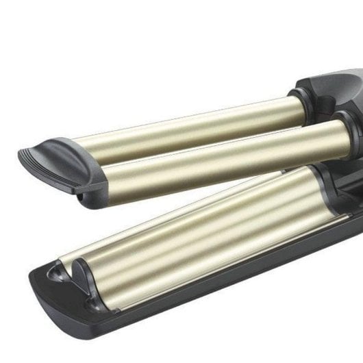 Fer Triple BaByliss C260E Céramique et Titane 15mm 160-200°C 3 Températures Arrêt Automatique Noir et Argent