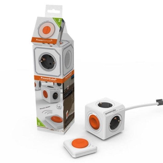 PowerCube Remote Regleta 4 Tomas Naranja