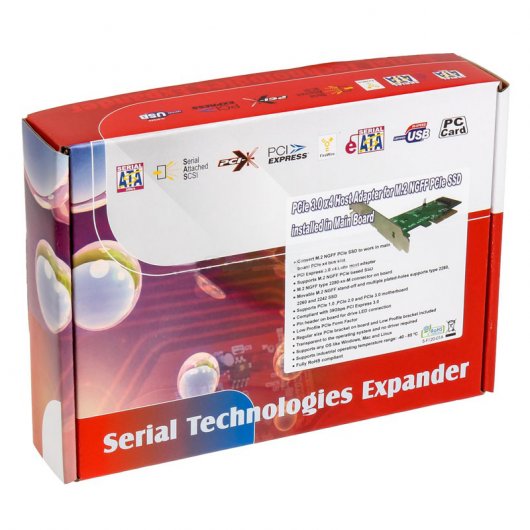 Adaptador SSD PCIe 3.0 x4 a M.2 (NGFF)