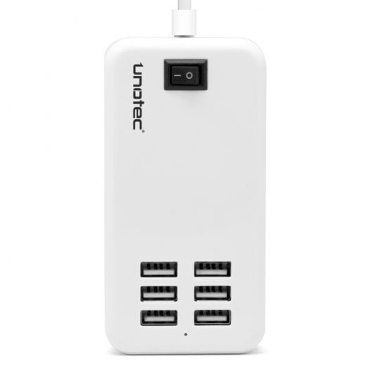 Unotec Cargador Regleta 6X USB con 6A