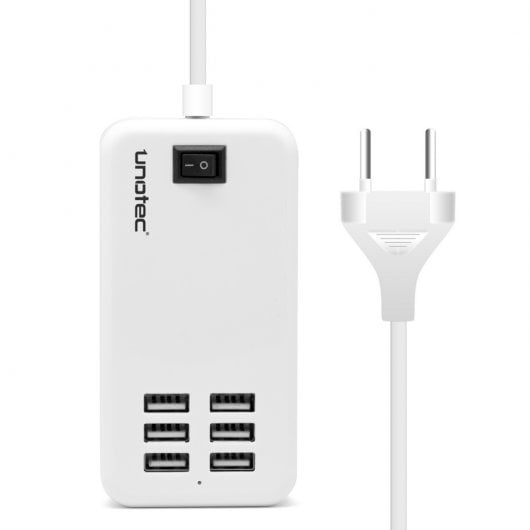 Unotec Cargador Regleta 6X USB con 6A