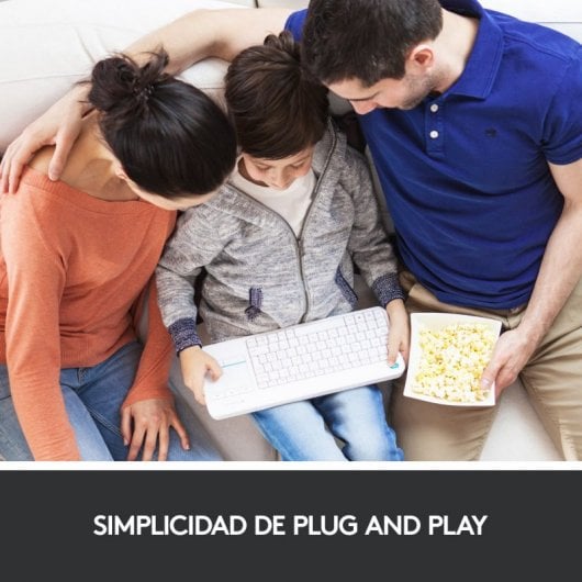 Logitech K400+ Teclado Inalámbrico con Touchpad Blanco