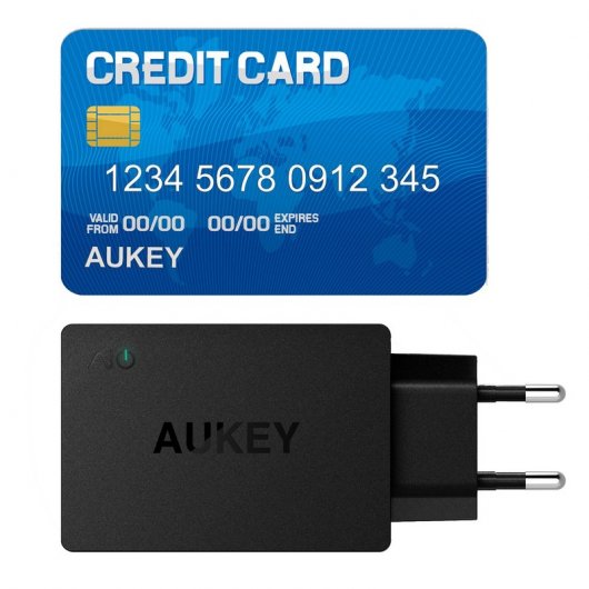 Aukey PA-T2 Quick Charge 2.0 Cargador Pared 2+1 USB