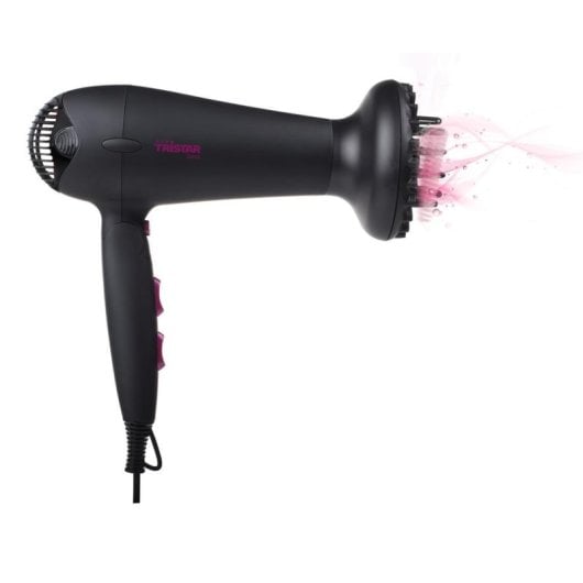 Klappbarer Ionen-Reiseföhn Tristar HD-2358 2000W 3 Temperaturstufen 2 Geschwindigkeiten Zubehör Schwarz Violett