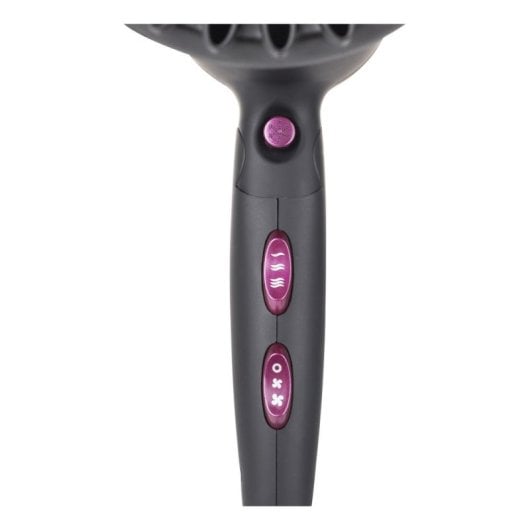 Klappbarer Ionen-Reiseföhn Tristar HD-2358 2000W 3 Temperaturstufen 2 Geschwindigkeiten Zubehör Schwarz Violett