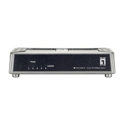 LevelOne FSW-0508TX switch di rete Non gestito Fast Ethernet (10/100) Nero, Grigio