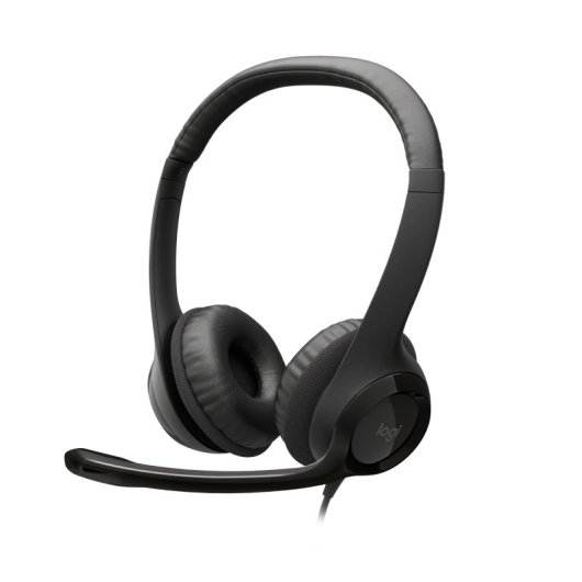 Logitech H390 Auriculares Estéreo con Micrófono con Supresión de Ruido USB-A funciona con Chromebook