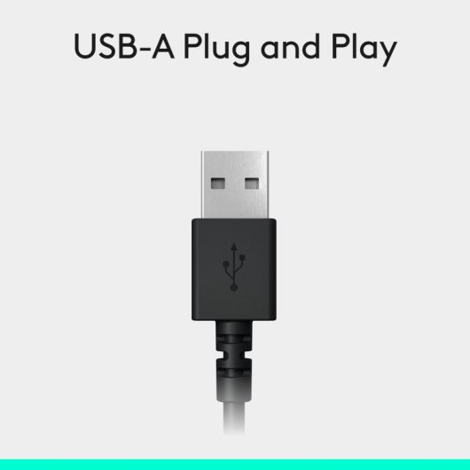 Logitech H390 Auriculares Estéreo con Micrófono con Supresión de Ruido USB-A funciona con Chromebook