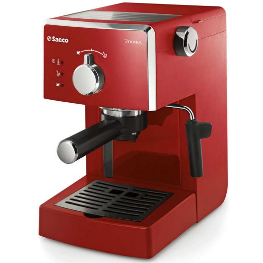 Philips Saeco Poemia HD8423 Cafetera Expreso Manual Roja