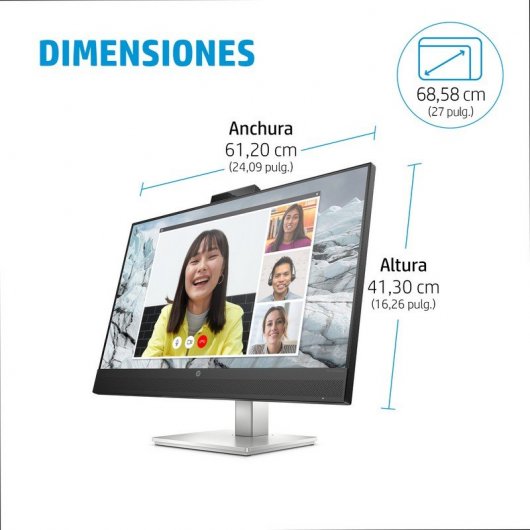 HP M27 27" LED IPS FullHD 75Hz FreeSync Webcam USB-C