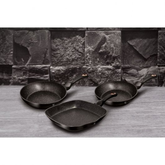 Berlinger Haus Black Rose Collection Grill pan 28cm BH/1636N black/rose