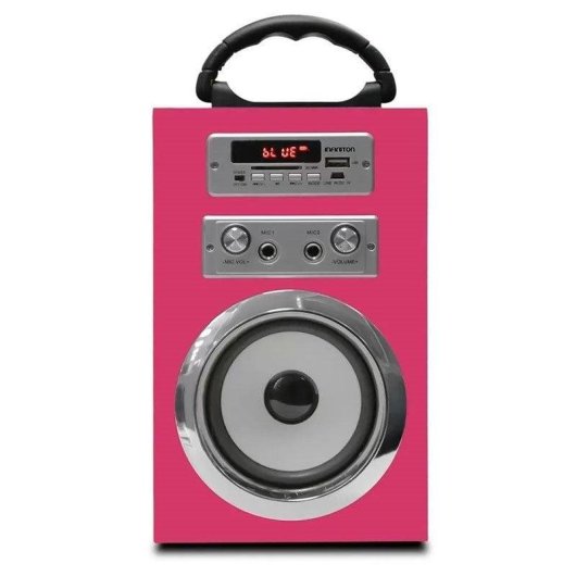 Altavoces Infiniton Portátil Bluetooth 5W Rosa con karaoke y mando