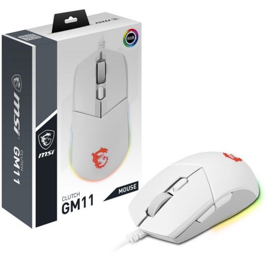 MSI Clutch GM11 Ratón Gaming 5000 DPI Blanco