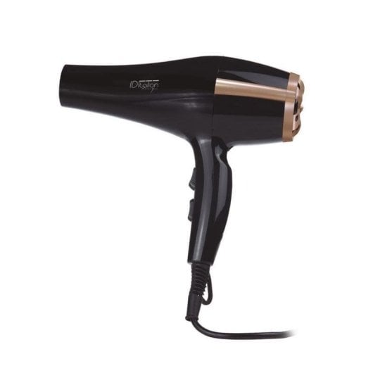 Professioneller Ionen Föhn Italian Design Cyclone Air Tech 2300W 3 Temperaturstufen 2 Geschwindigkeiten mit Diffusor und Stylingdüse Schwarz