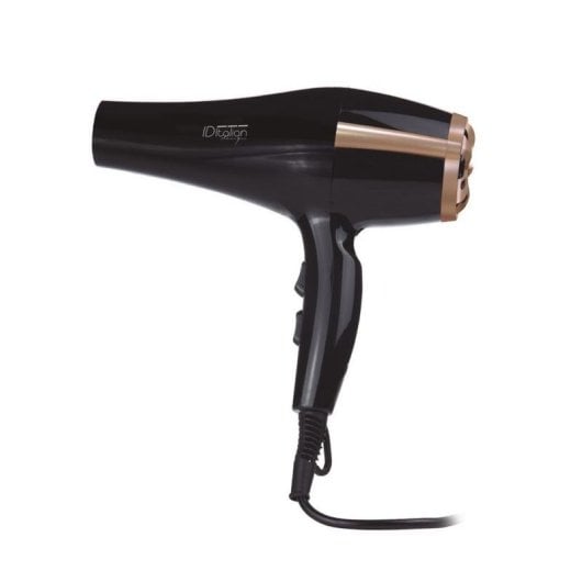 Secador de Pelo Italian Design Cyclone Air Tech Iónico Profesional 2300W con Difusor y Boquilla Negro