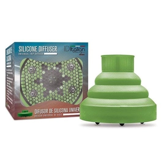 Klappbarer Diffusor Föhn Italian Design Universal Silikon Reisegröße Grün
