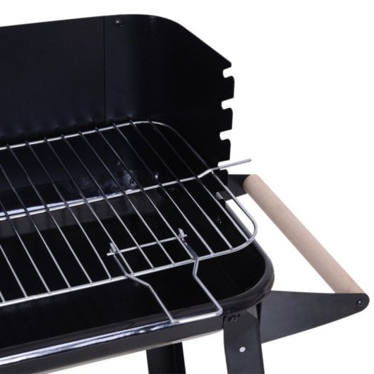 Outsunny Barbacoa de Carbón Negra