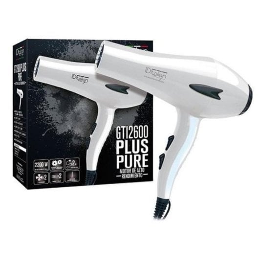 Phon Professionale Italian Design GTI 2600 Plus 2400W 3 Temperature 2 Velocità Aria Fredda Nero