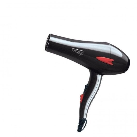 Professioneller Föhn Italian Design GTI 2600 Plus 2200W 3 Temperaturstufen 2 Geschwindigkeiten mit Zubehör Schwarz