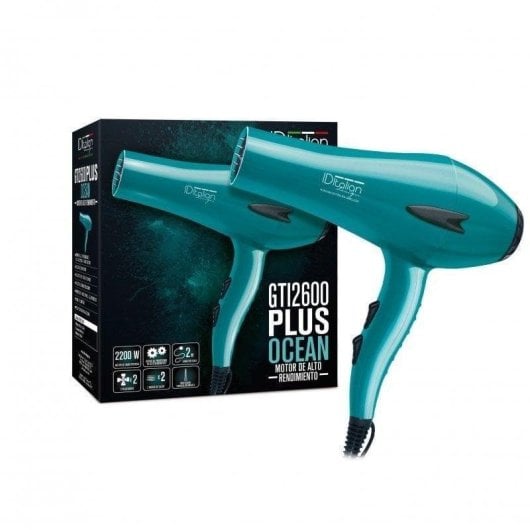 Sèche-cheveux Professionnel Italian Design GTI 2600 Plus 2400W 3 Températures 2 Vitesses Aqua