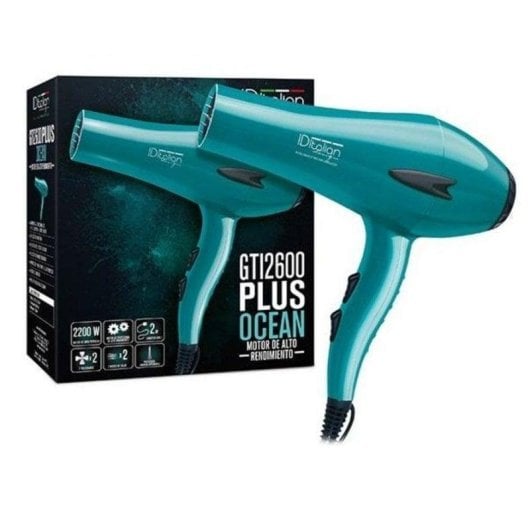 Sèche-cheveux Professionnel Italian Design GTI 2600 Plus 2400W 3 Températures 2 Vitesses Aqua