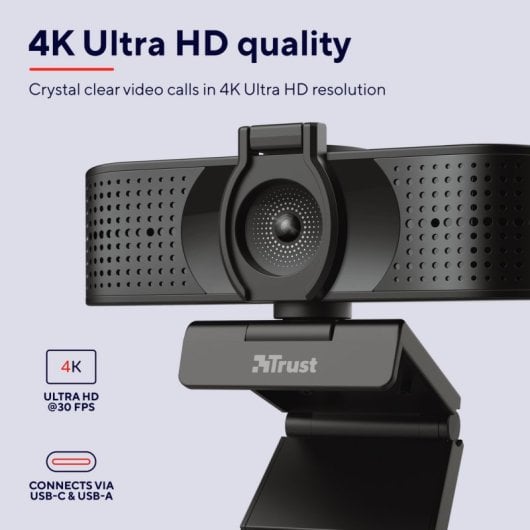 Trust TW-350 Webcam 3840 x 2160 Pixel USB 2.0 Schwarz