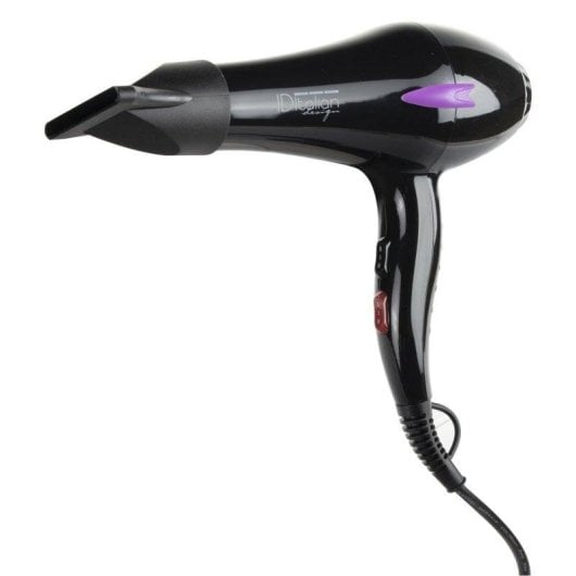 Sèche-cheveux Italian Design Ionic Elite Professionnel 2200W Ionique 2 Vitesses Noir