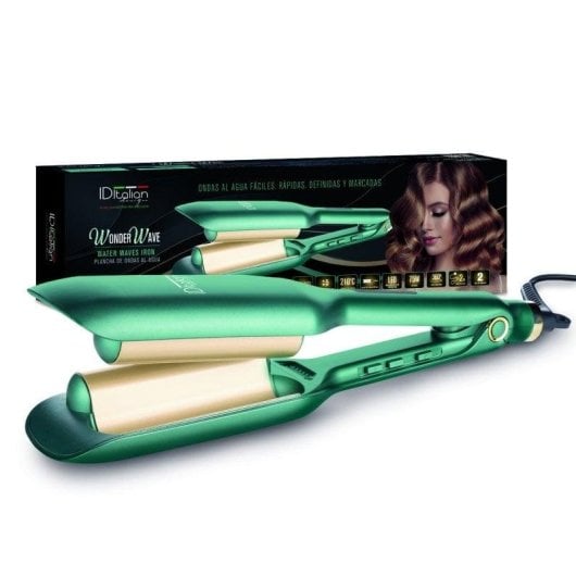 Prancha de cabelo Italian Design Wonder Wave Cerâmica 210ºC Desligamento automático