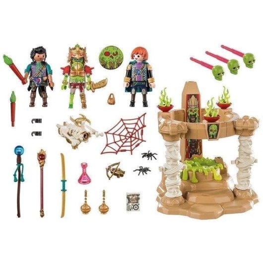 Set de construction Playmobil 70751 Skeleton Army Temple avec module lumineux 73 pièces