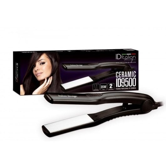 Prancha de cabelo Italian Design Ceramic 9500 Cerâmica Design ergonómico Preta
