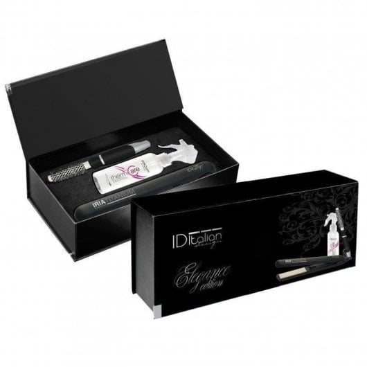 Titan-Glätteisen Italian Design Iria Titanium 210ºC Mit Zubehör Schwarz