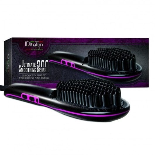 Prancha de cabelo Italian Design Ultimate Smoothing Cerâmica 231ºC Digital Preto Roxo