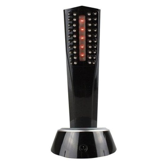 Glättbürste Italian Design Capilary Regenerative LED Rotlicht 3 Vibrationsmodi 12ml Tank Schwarz/Grau