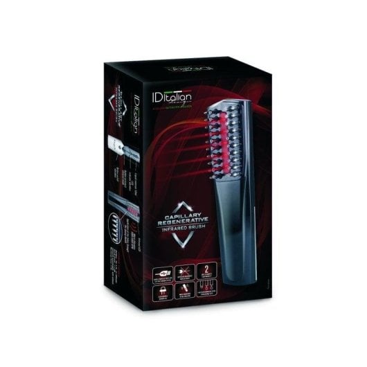 Prancha de cabelo Italian Design Capilary Regenerative Sem fio Massagem LED Preto/Cinza