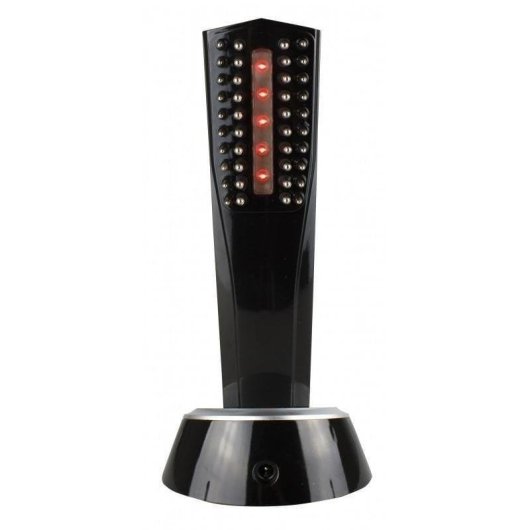 Glättbürste Italian Design Capilary Regenerative LED Rotlicht 3 Vibrationsmodi 12ml Tank Schwarz/Grau