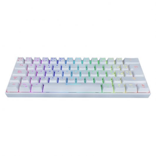 Newskill Pyros Ivory Tastiera da gioco meccanica wireless Interruttore RGB Blu