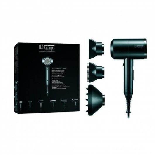 Sèche-cheveux Italian Design Elite Protect Professionnel Ionique 2200W Noir