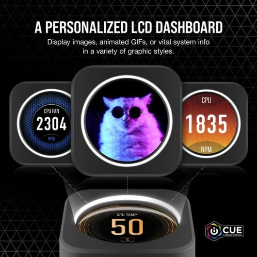 Corsair iCUE H170i ELITE LCD Display Kit de Refrigeración Líquida 140mm