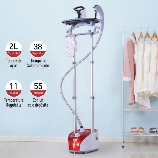 Homcom Cepillo de Vapor para Ropa 1800W
