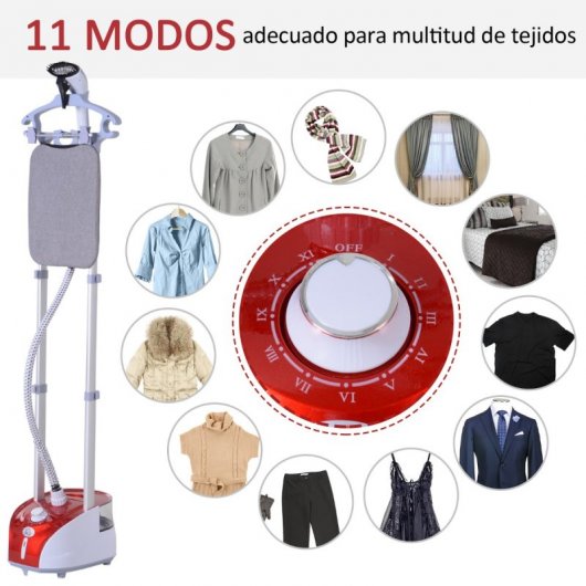 Homcom Cepillo de Vapor para Ropa 1800W