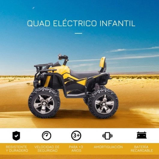 Homcom Quad Eléctrico 12V Amarillo