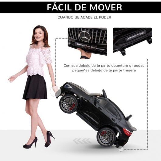 Homcom Mercedes AMG Coche Eléctrico 12V Negro