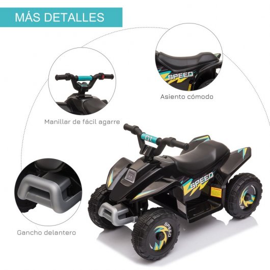 Homcom Quad Eléctrico 6V Negro