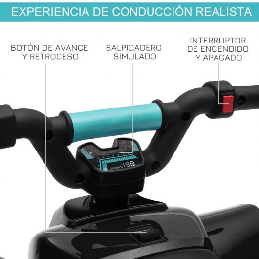Homcom Quad Eléctrico 6V Negro