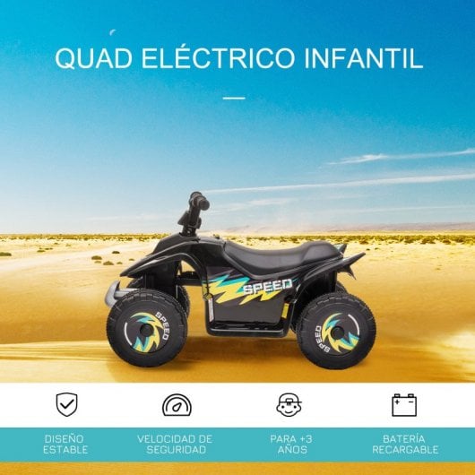 Homcom Quad Eléctrico 6V Negro