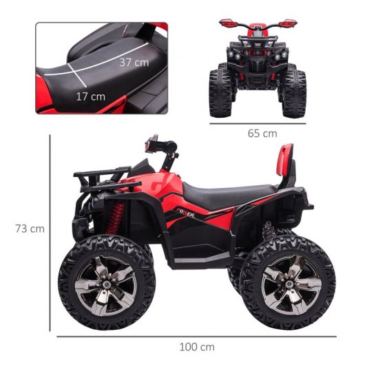 Homcom Quad Eléctrico 12V Rojo