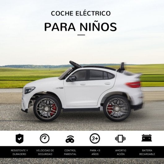 Homcom Mercedes AMG Coche Eléctrico 12V Blanco