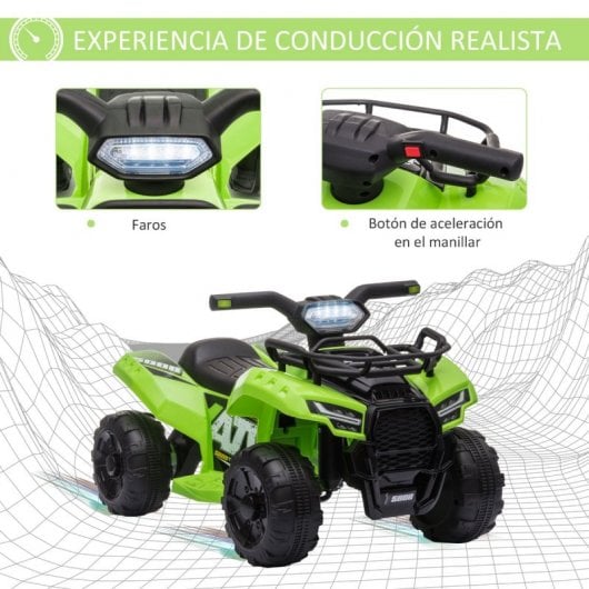 Homcom Quad Eléctrico 6V Verde/Negro